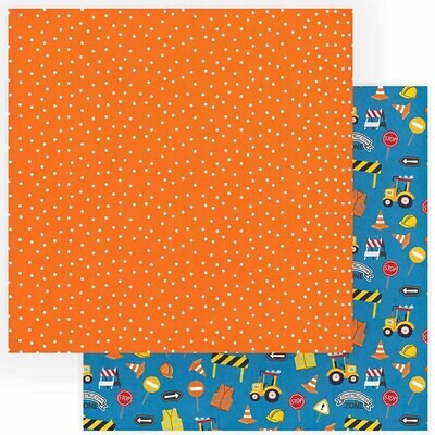 PhotoPlay - Little Builder - 12&quot; x 12&quot; Double-sided Paper - Construction Zone