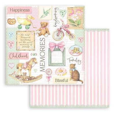 Stamperia - Day Dream - 12&quot; x 12&quot; Double-sided Paper - Bear and Accessories