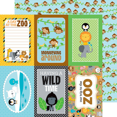 Doodlebug Design - At the Zoo- 12&quot; x 12&quot; Double-sided Paper - Hanging Out