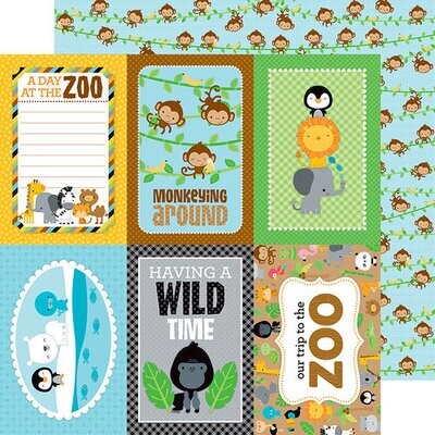 Doodlebug Design - At the Zoo- 12&quot; x 12&quot; Double-sided Paper - Hanging Out