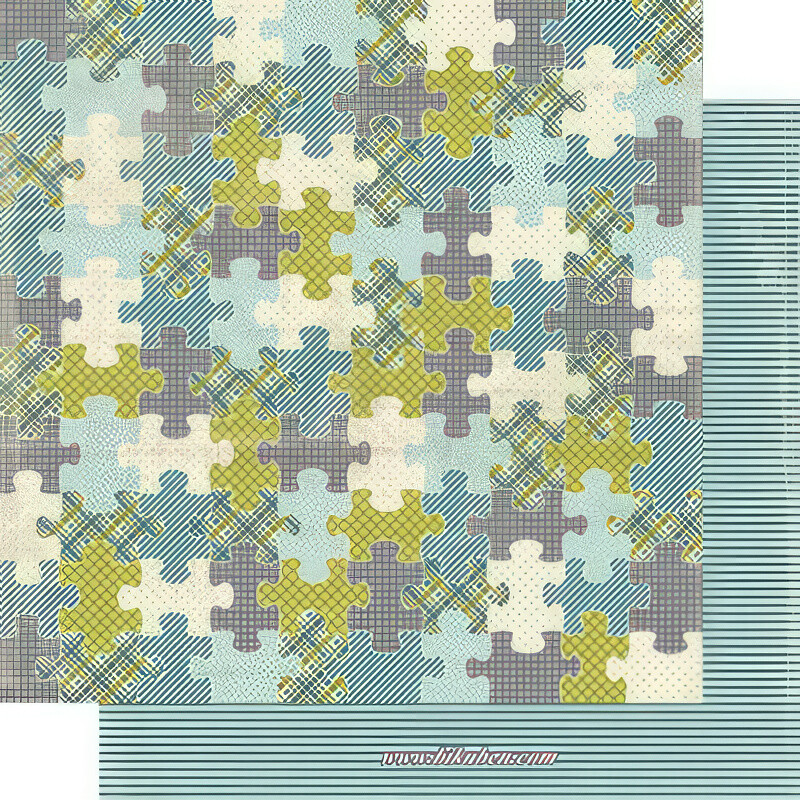 Authentique -  Youngster - 12&quot; x 12&quot; Double-sided Paper - Puzzle