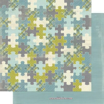 Authentique -  Youngster - 12&quot; x 12&quot; Double-sided Paper - Puzzle