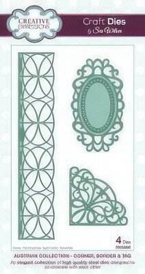 Sue Wilson Austrian Collection - Corner, Border &amp; Tag Dies