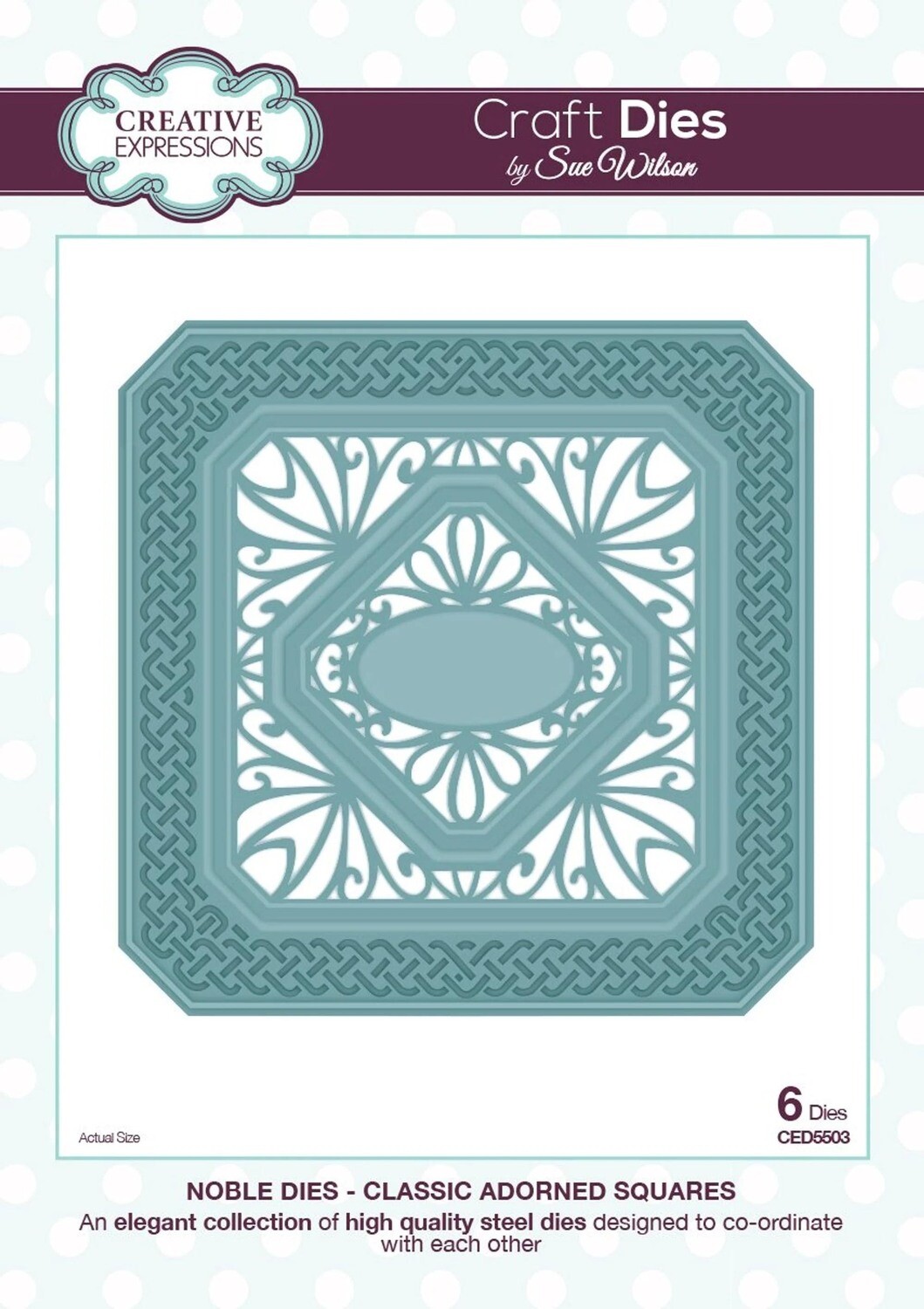 Sue Wilson Noble Collection - Classic Adorned Squares Die