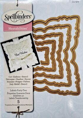 Spellbinders Dies - Labels 42 - Nesting Die