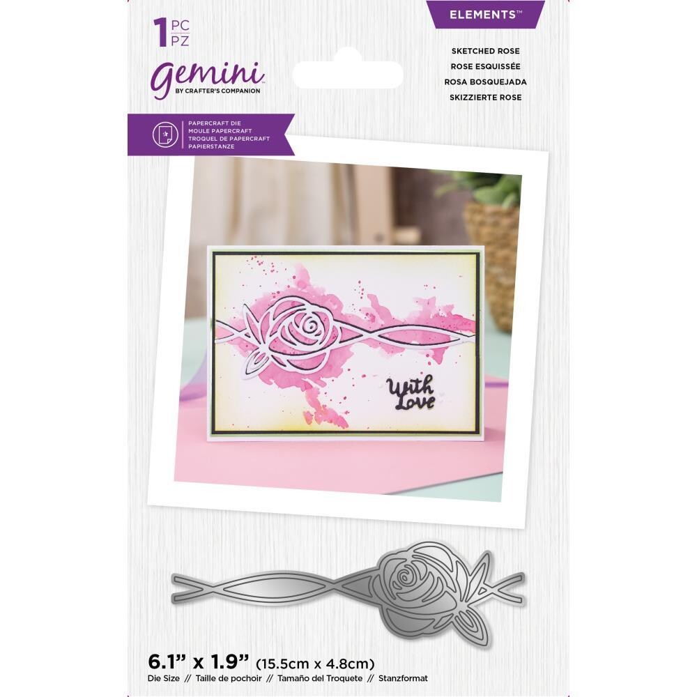 Crafter&#39;s Companion - Elements Die - Sketched Rose