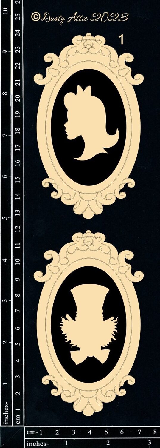 Dusty Attic - Chipboard - Alice Elements #17 - Alice Frames 1