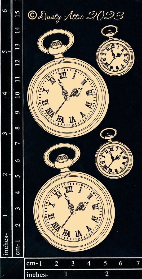 Dusty Attic - Chipboard - Alice Elements #11 - Pocket Watch