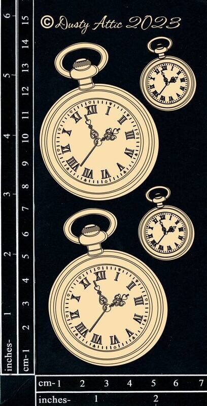 Dusty Attic - Chipboard - Alice Elements #11 - Pocket Watch