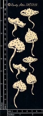 Dusty Attic - Chipboard - Alice Elements #8 - Mushrooms