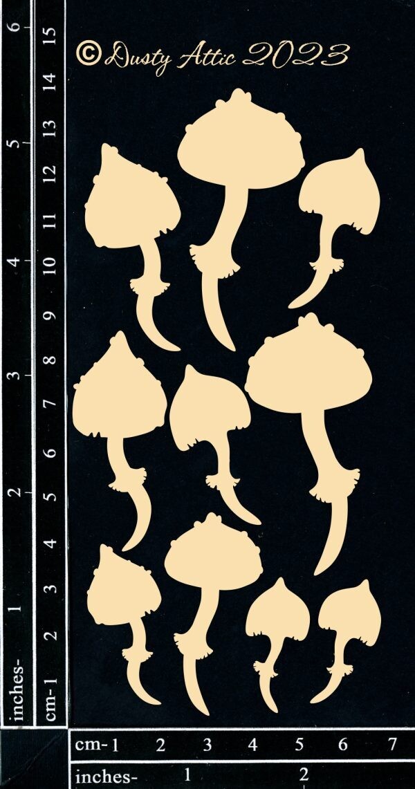 Dusty Attic - Chipboard - Alice Elements #22 - Mushrooms 2