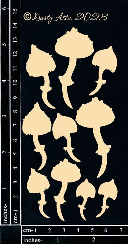 Dusty Attic - Chipboard - Alice Elements #22 - Mushrooms 2