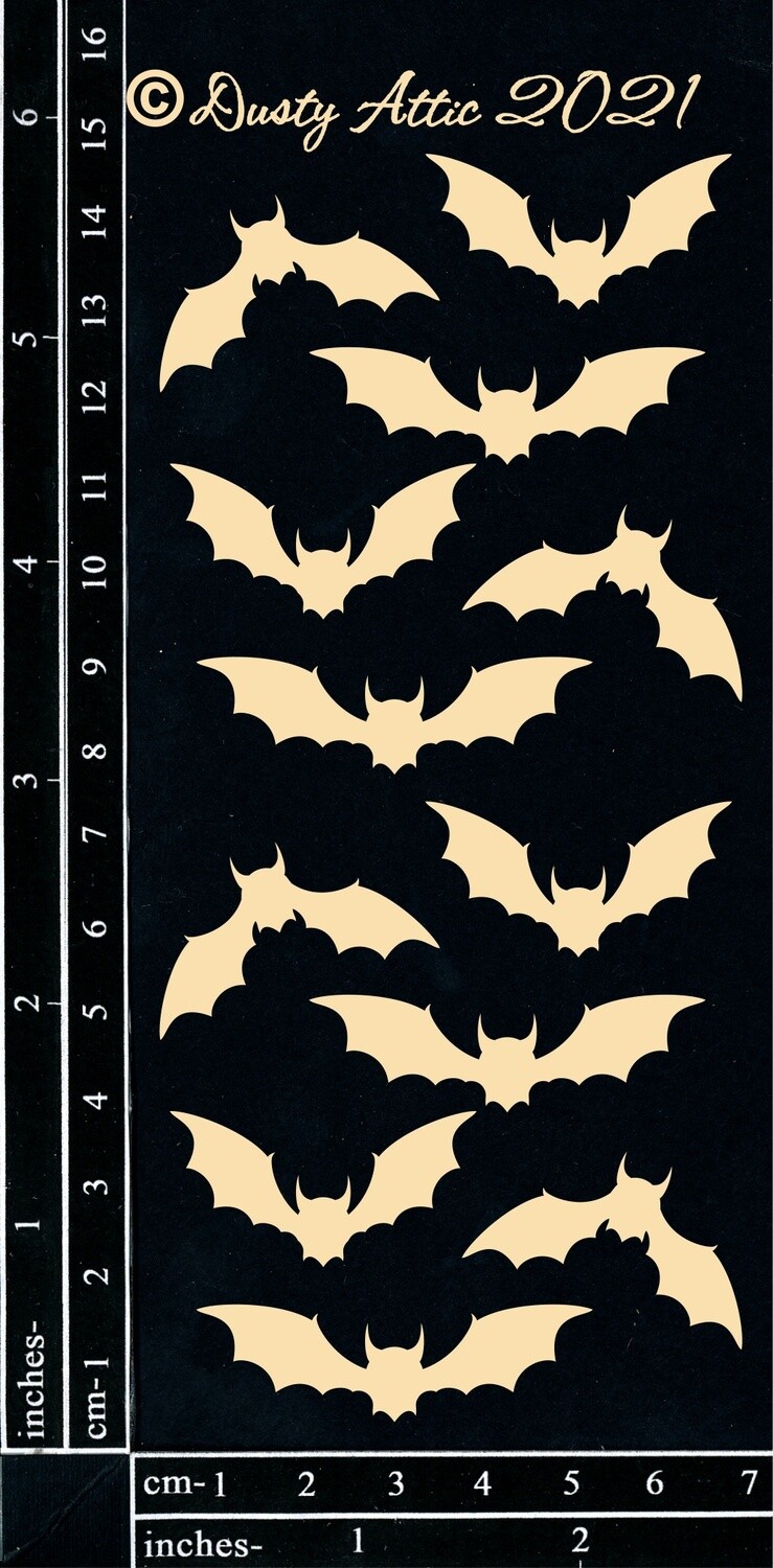 Dusty Attic - Chipboard - Halloween - Bats #2