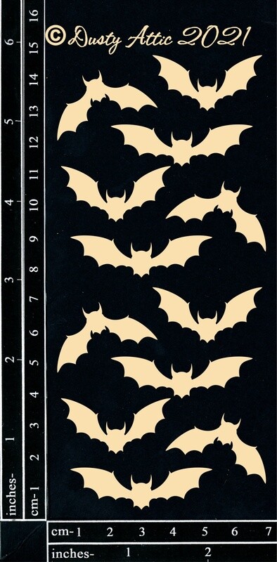 Dusty Attic - Chipboard - Halloween - Bats #2