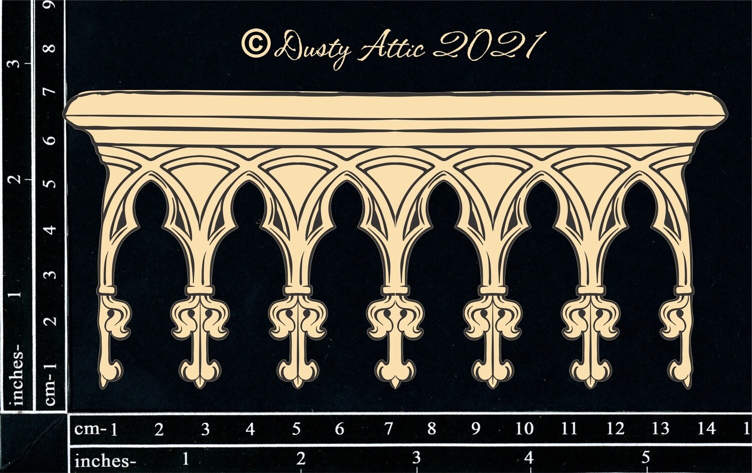 Dusty Attic - Chipboard - Halloween - Gothic Fretwork