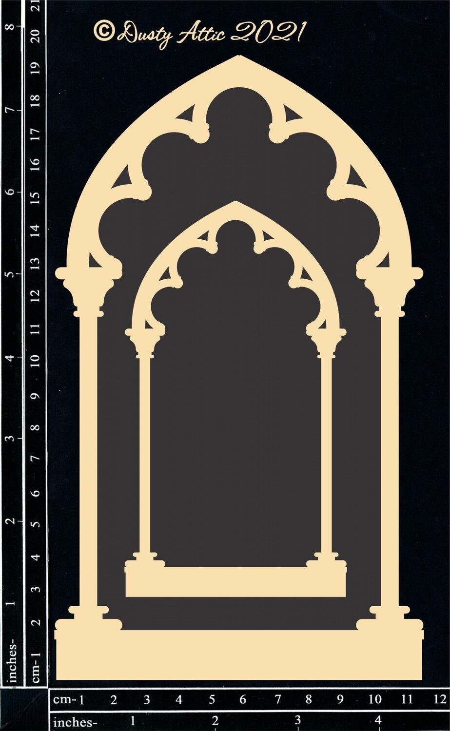 Dusty Attic - Chipboard - Halloween - Gothic Arch