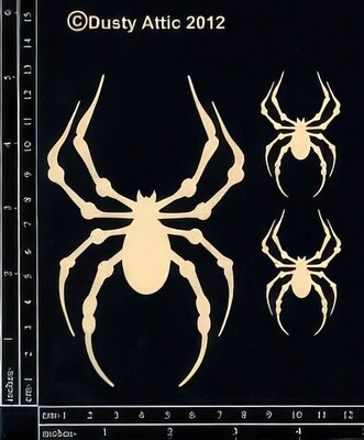 Dusty Attic - Chipboard - Halloween - Spiders