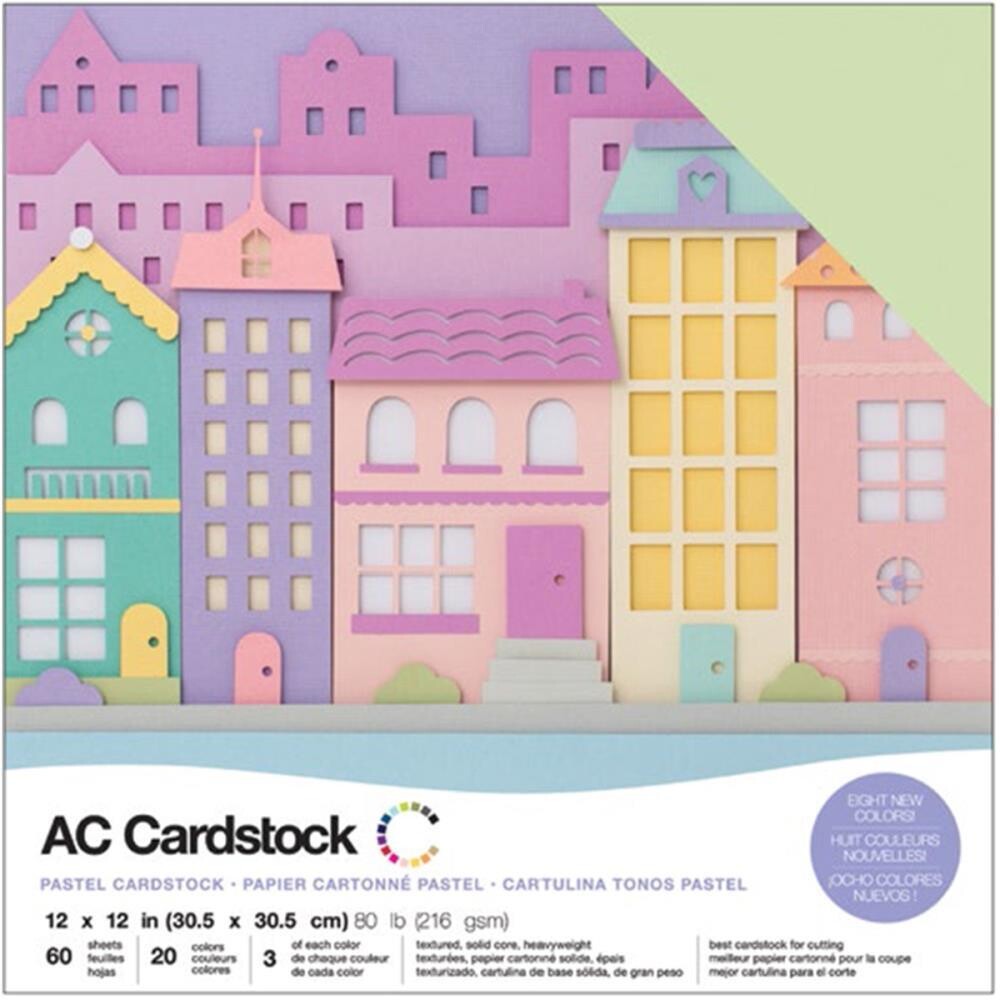 American Crafts - 12&quot;x12&quot; Cardstock - Pastel