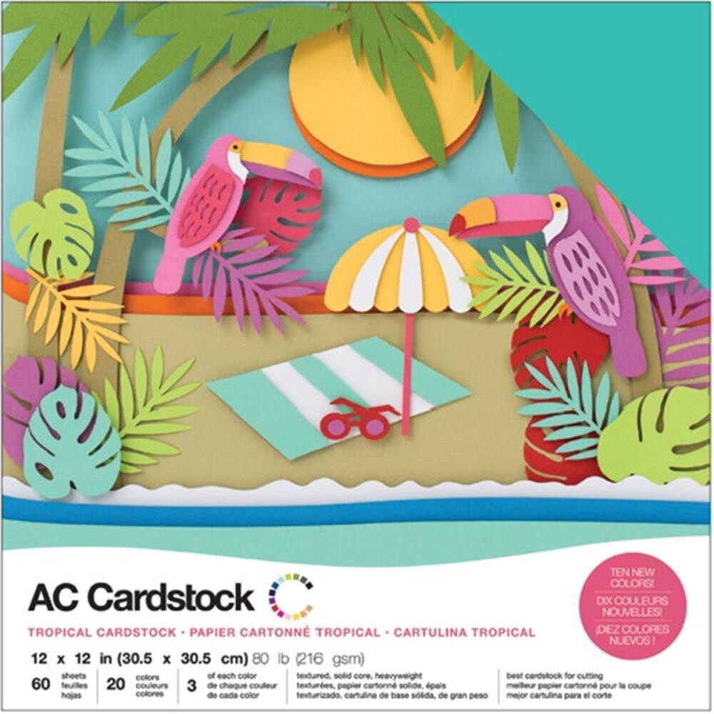 American Crafts - 12&quot;x12&quot; Cardstock - Tropical