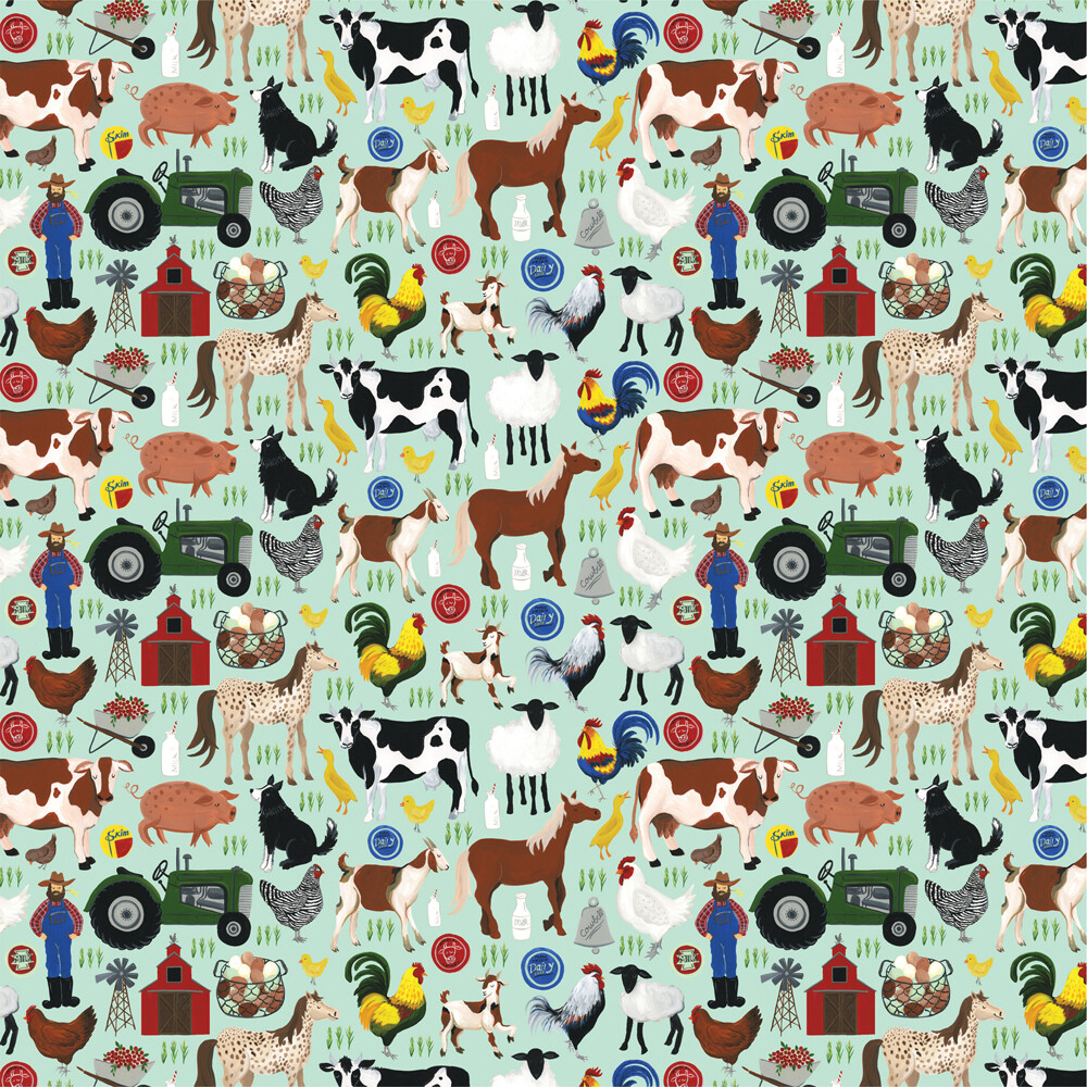 Echo Park - Down on the Farm - 12&quot;x12&quot; Double-sided Paper - Barnyard Friends