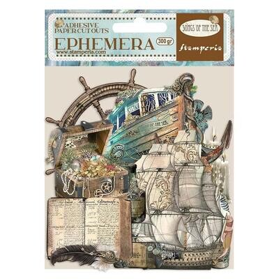 Stamperia - Songs of the Sea - Ephemera - Ship and Elements