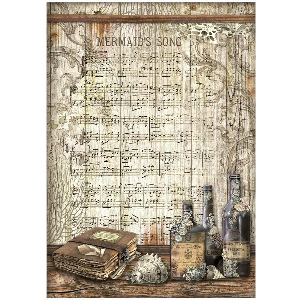 Stamperia - Songs of the Sea - A4 Rice Paper - Mermaid&#39;s Song