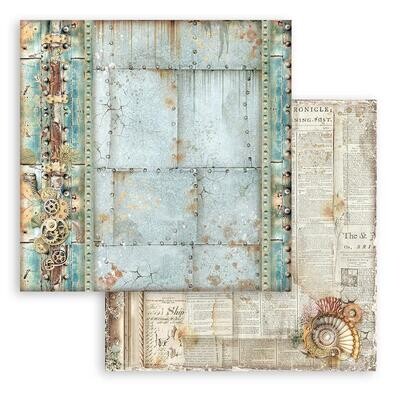 Stamperia - Songs of the Sea - 12&quot;x12&quot; Double-sided Paper - Mechanism Border