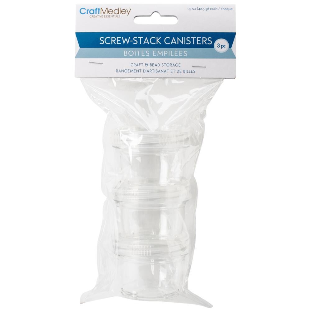 Craft Medley - Creative Essentials - Screw Stack Canisters