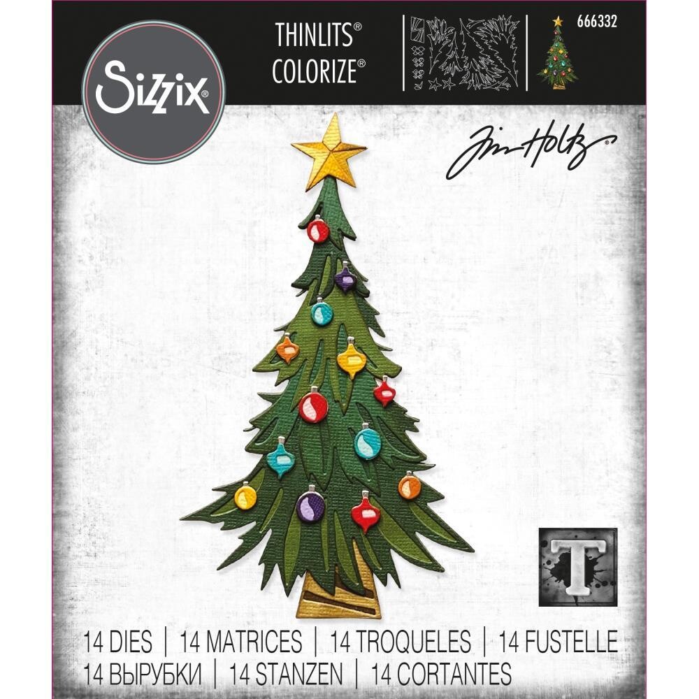 Sizzix - Thinlits by Tim Holtz - Trim a Tree - Colorize