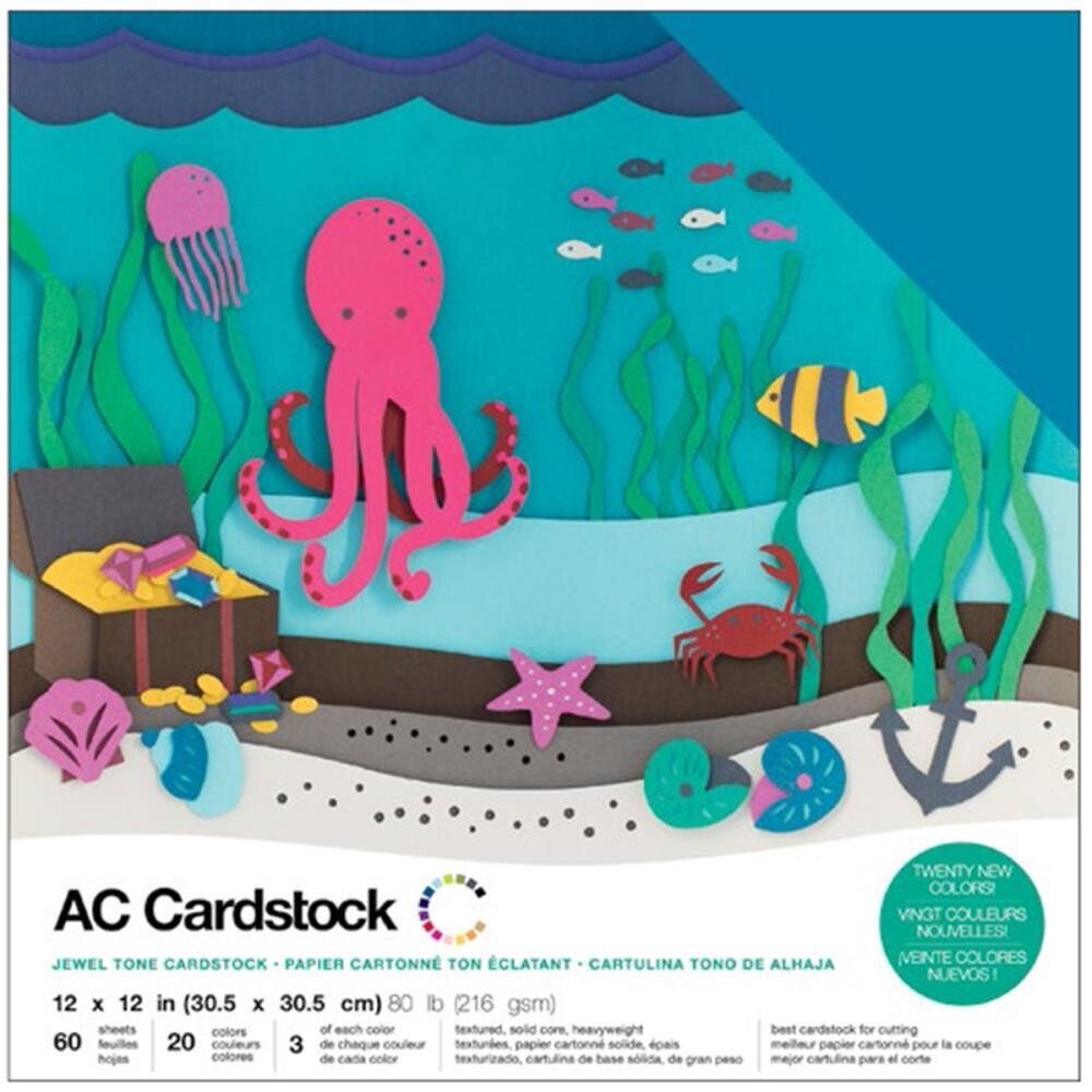 American Crafts - 12&quot;x12&quot; Cardstock - Jewel Tones