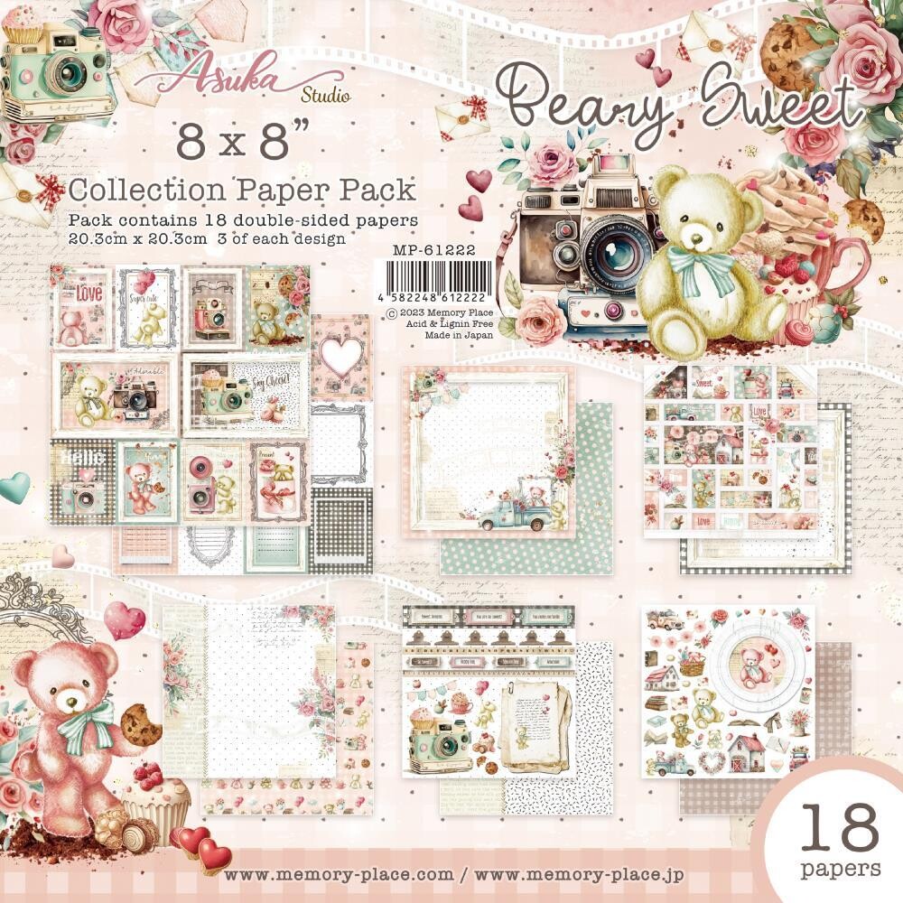 Asuka Studio - 8"x8" Double-sided Paper Pack - Beary Sweet