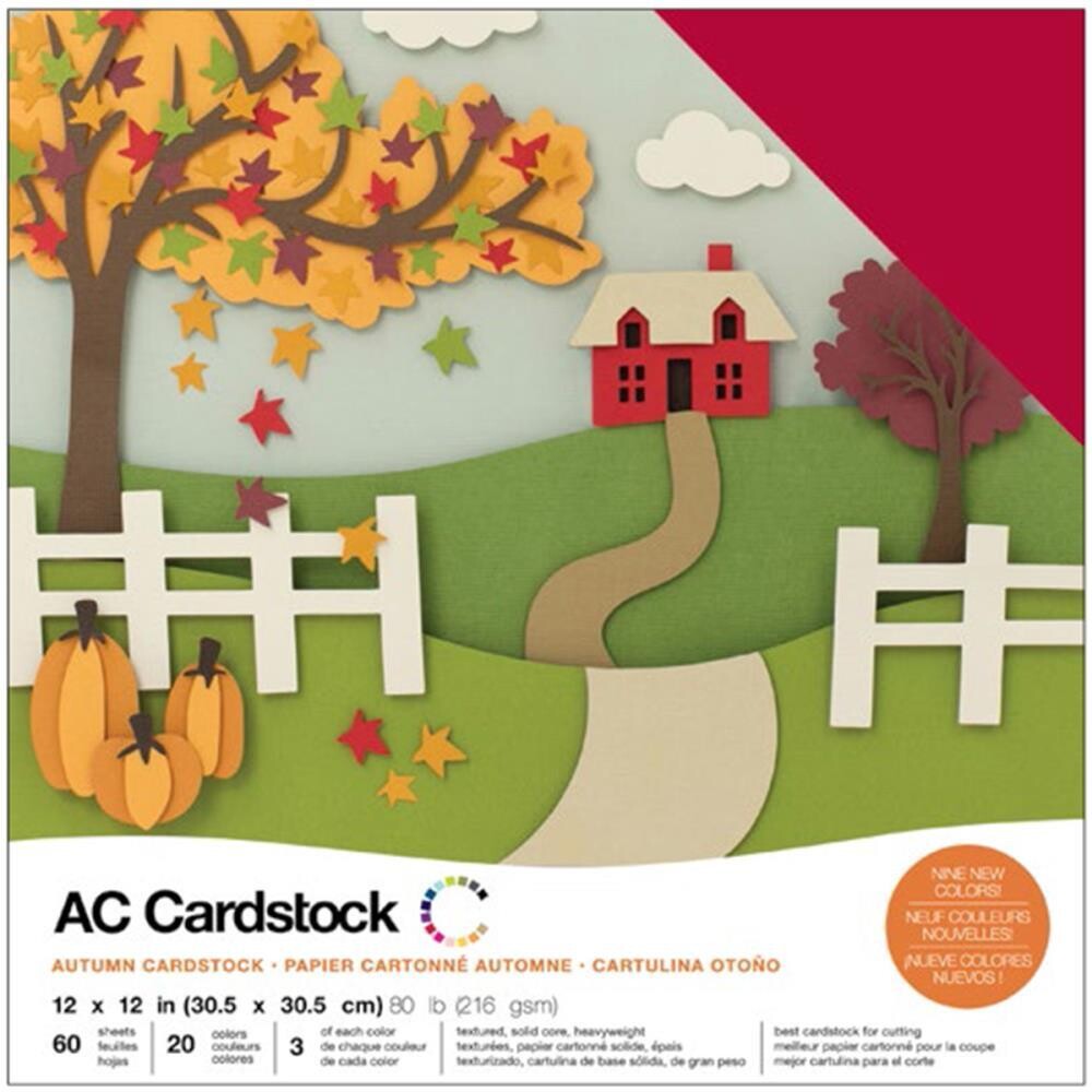 American Crafts - 12&quot;x12&quot; Cardstock - Autumn
