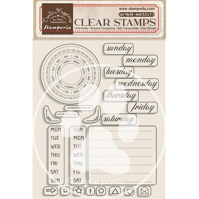 Stamperia - Clear Stamp - Create Happiness - Weekly Planner