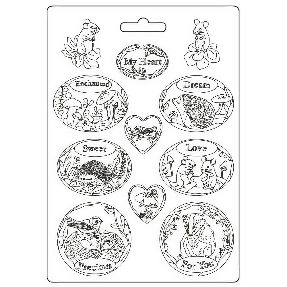Stamperia - Woodland - A4 Soft Mould - Oval Plates