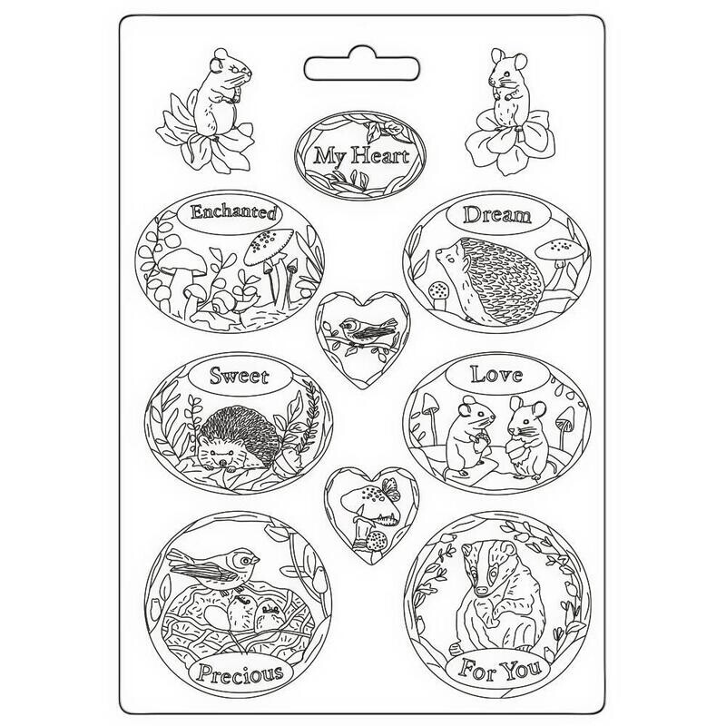 Stamperia - Woodland - A4 Soft Mould - Oval Plates