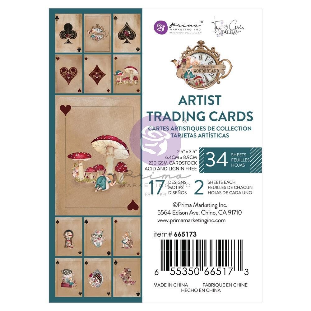 Prima Marketing - Lost in Wonderland - Playing Cards Pad