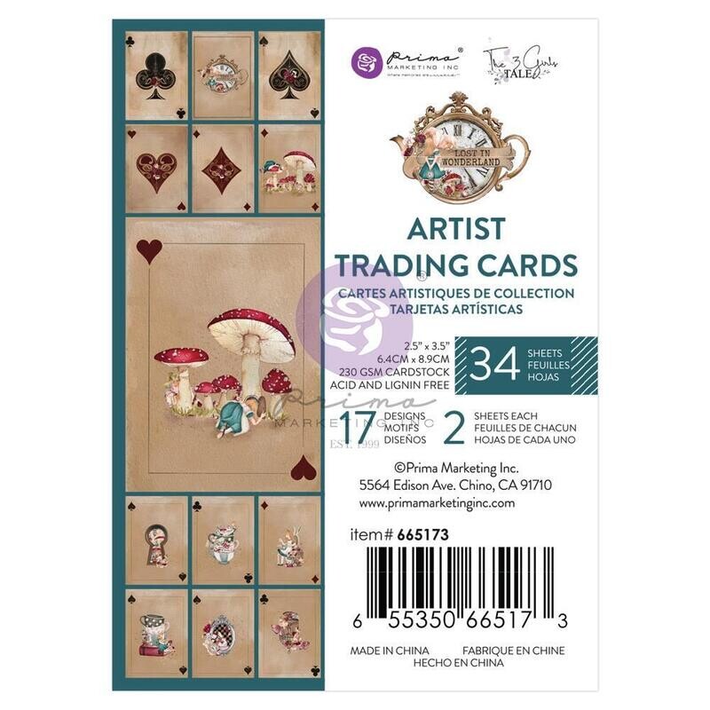 Prima Marketing - Lost in Wonderland - Playing Cards Pad