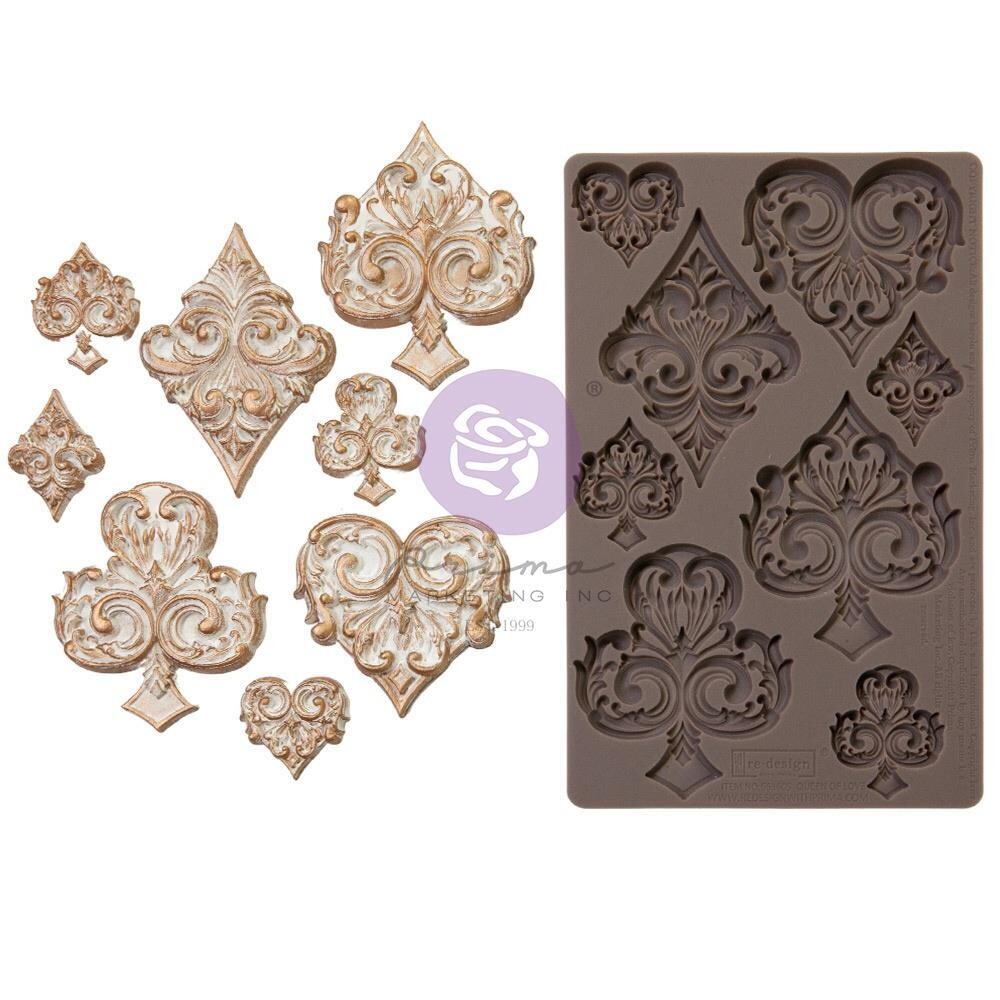 Prima Marketing - Lost in Wonderland - 5&quot;x8&quot; Silicone Mould - Deck of Cards