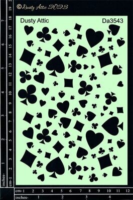 Dusty Attic - Alice Stencil #3 – Card suits