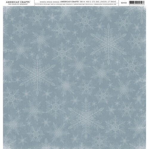 American Crafts - 12&quot;x12&quot; Single-sided paper - Snowflakes