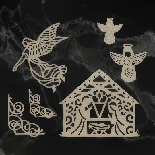 Couture Creations - Chipboard - Away in a Manger