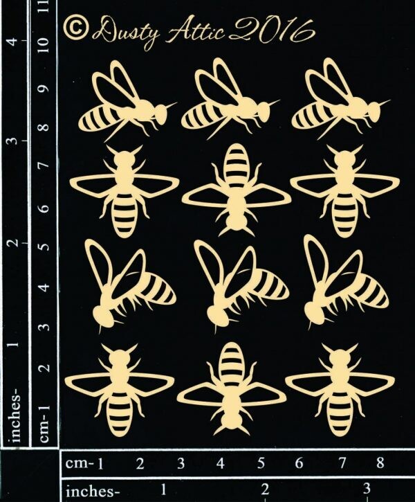 Dusty Attic - Chipboard - Bees