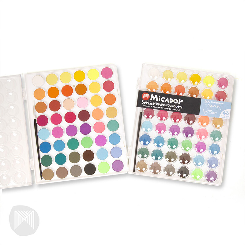 Micador - Watercolour - Stylist Palette - Set of 48 colours