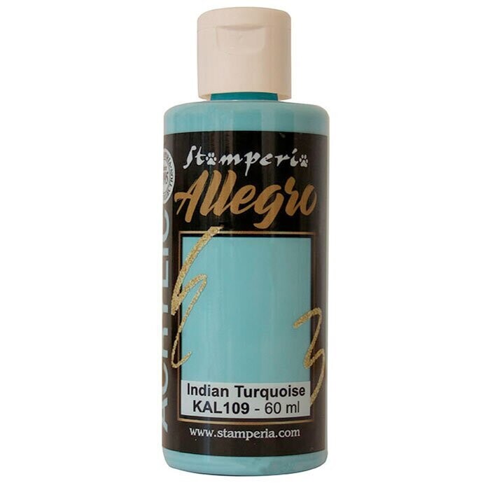 Stamperia - Allegro Acrylic Paint - 60ml - Indian Turquoise