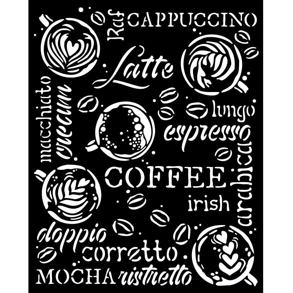 Stamperia - Coffee and Chocolate - Thick Stencil - 20x25cm - Cappuccino
