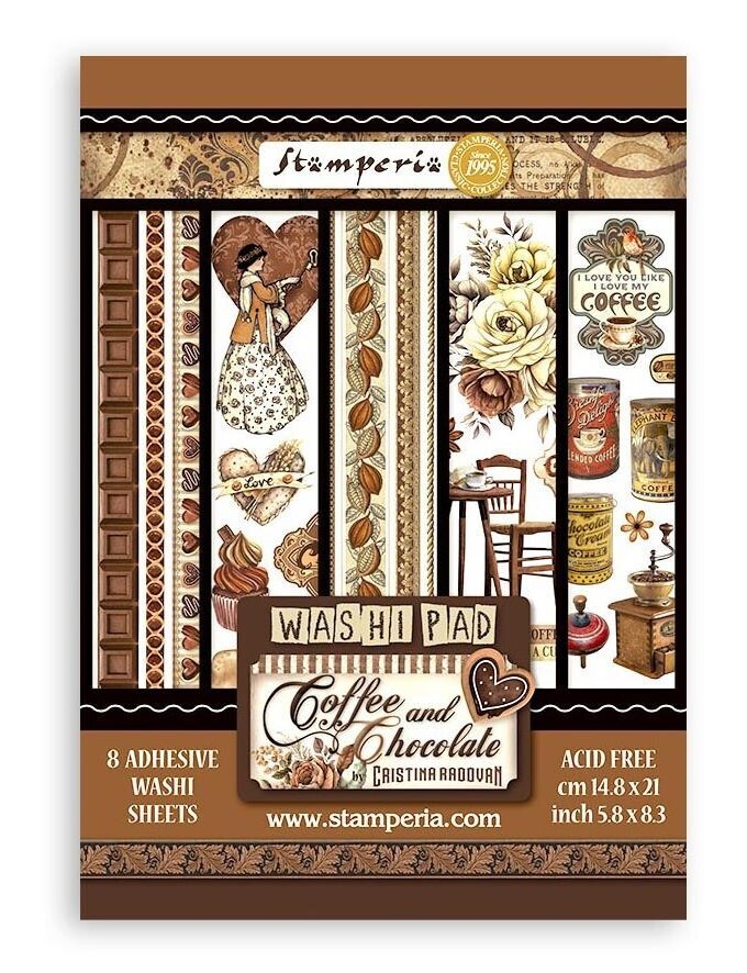 Stamperia - Coffee and Chocolate - Washi Tape Pad