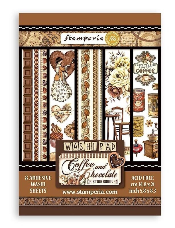 Stamperia - Coffee and Chocolate - Washi Tape Pad