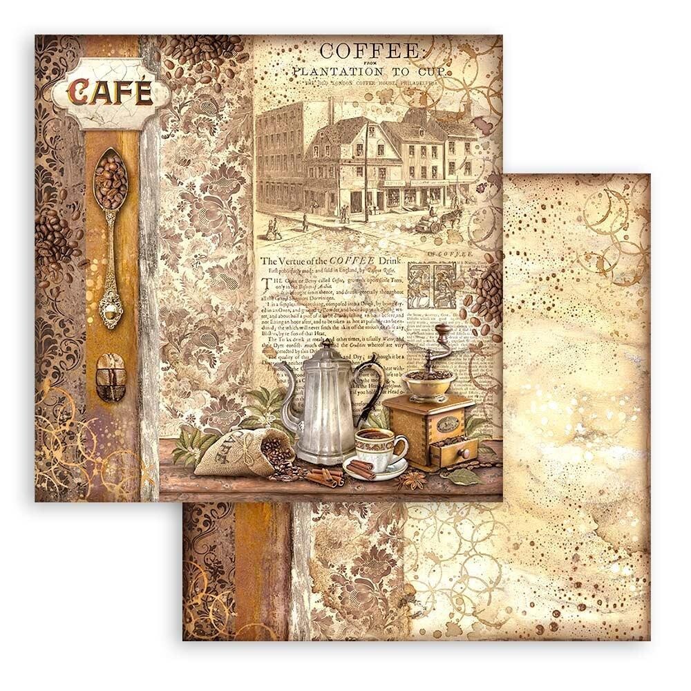 Stamperia - Coffee and Chocolate - 12"x12" Double-sided Paper - Grinder