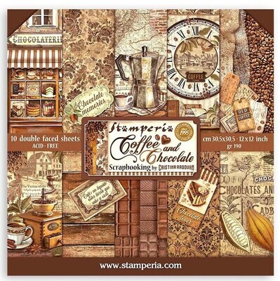 Stamperia - Coffee and Chocolate - 12&quot;x12&quot; Double-sided Paper Pad
