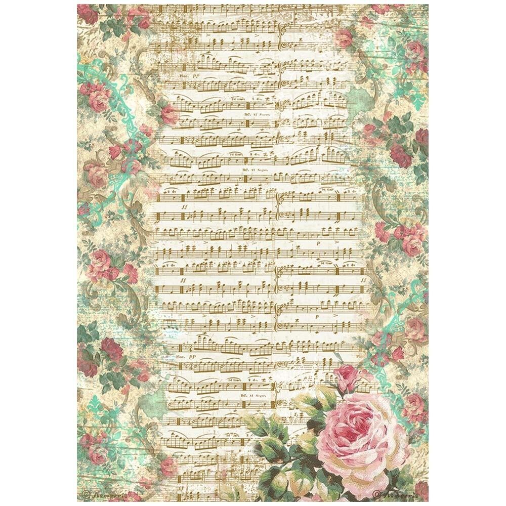 Stamperia - A4 Rice Paper - Precious - Music